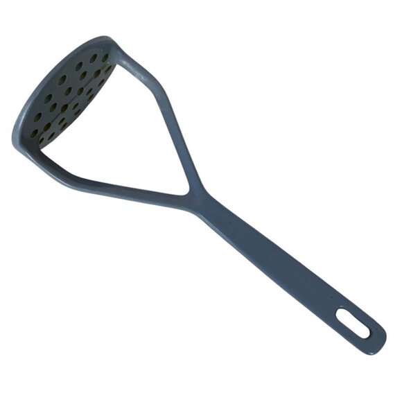 Vintage Ekco Blue Plastic Potato Masher With Ergonomic Handle & Hanging Hole - Picture 2 of 6